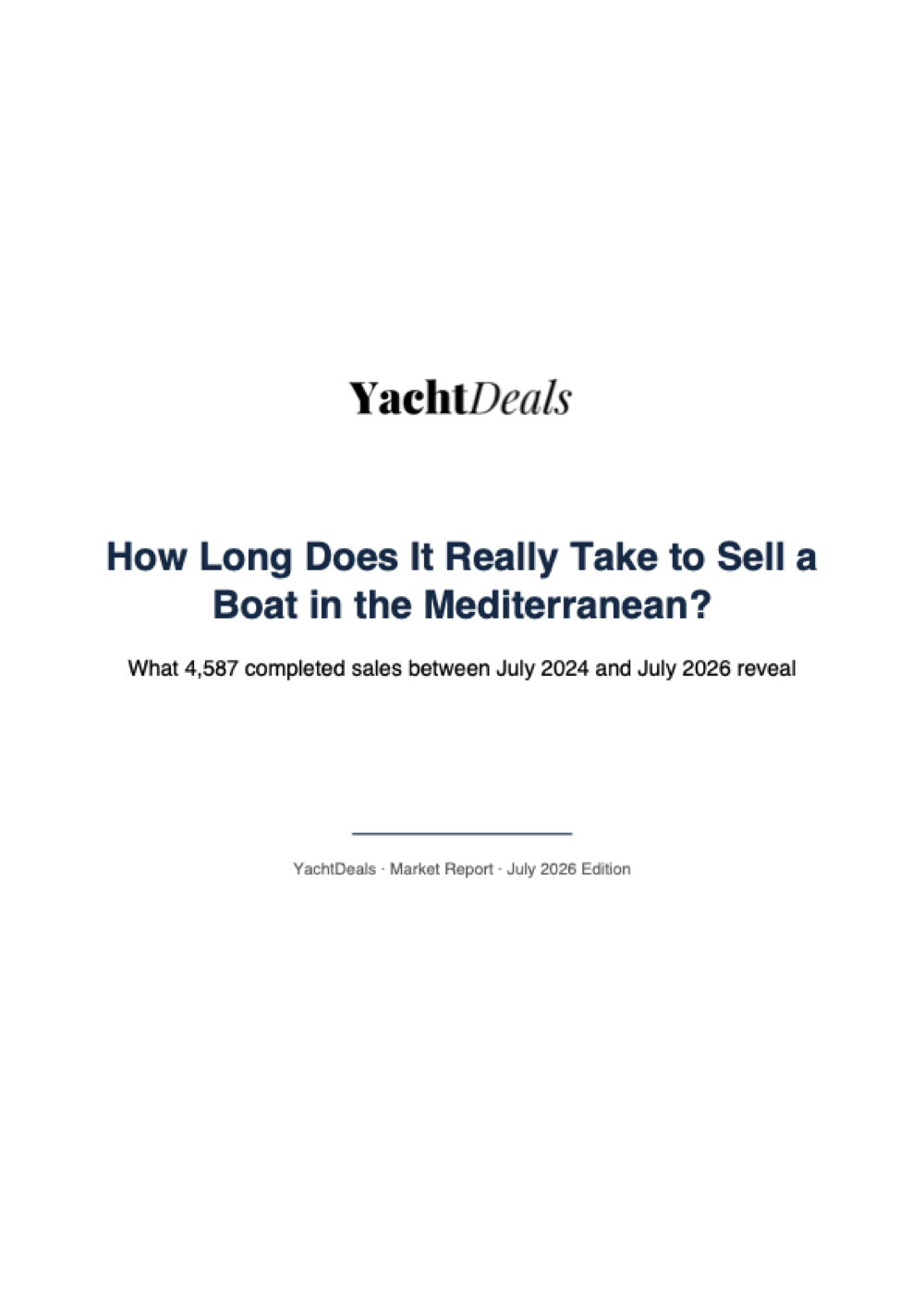 2026 market report: how long does it take to sell a boat in the Mediterranean
